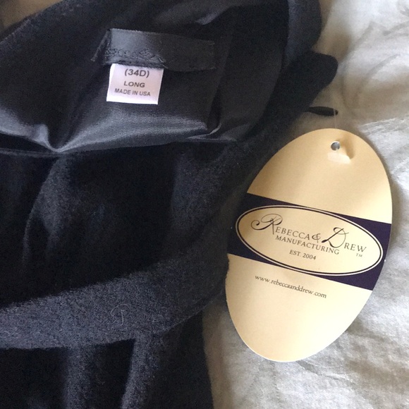 NWT Rebecca & Drew V-Back Black Wool Sheath, M - Picture 6 of 6